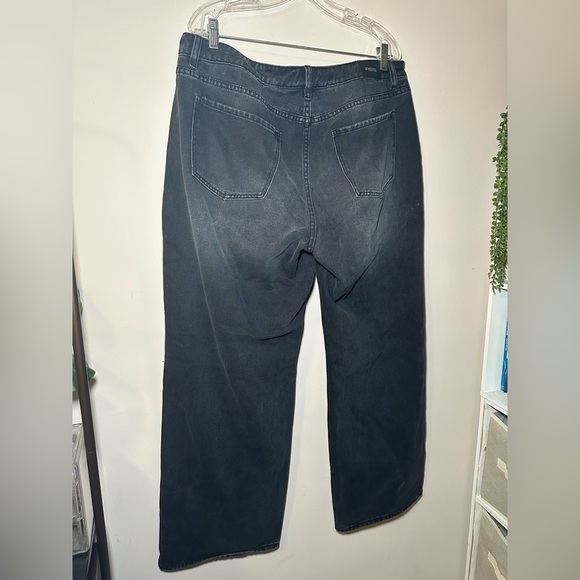 RSQ Classic Charcoal Low Rise Loose Straight Wide Leg Denim Jeans Size 32 - Picture 14 of 16